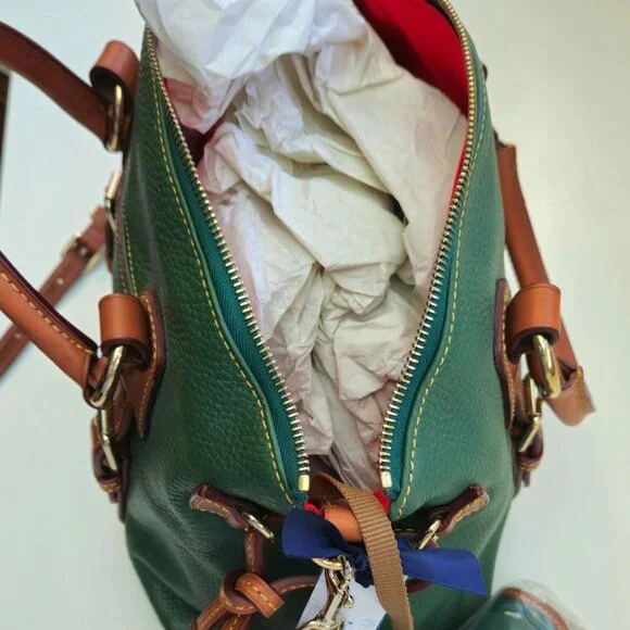 Dooney & Bourke Pebble Leather Domed Satchel - Picture 4 of 15